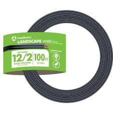 Southwire 100 Ft 12 2 Black Stranded Cu Low Voltage Landscape Lighting Wire 55213443 The Home Depot