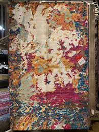 modern abstract sari silk rug world
