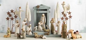 I don't know what size he wears. Willow Tree Nativity Figurines Nativity Animals Angels