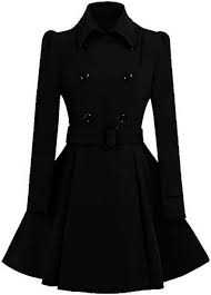 Womens Swing Pea Coat Double Ted