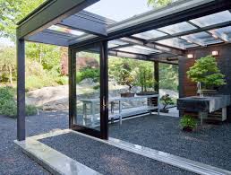 Glass House In The Garden Modern