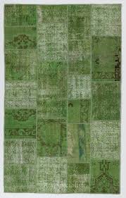 light green handmade patchwork rug