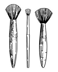 premium vector makeup brushes outline