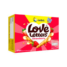 love letters strawberry wafer roll 100g