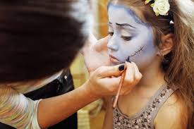 halloween makeup kids stock photos