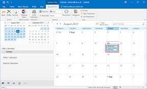modify an appointment in outlook 2016