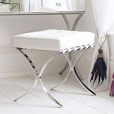 Our liza vanity stool is handmade with gracefully scalloped skirt and low, comfortably contoured back. Barcelona Vanity Stool Dressing Table With Stool Bedroom Stools Vanity Stool
