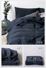 navy blue linen bedding fantasylinen