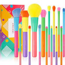 docolor makeup brushes 15pcs colourful