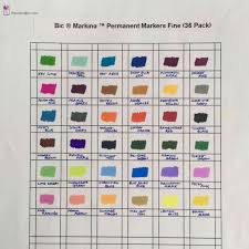 Color Charts For Marker Pens The Coloring Inn
