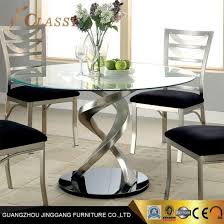 round glass top dining table with high