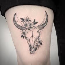 25 powerful bull skull tattoo ideas for
