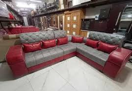 leather fabric modern sofa set home