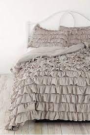 Gray Ruffled Bedding Ruffle Bedding