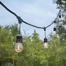Led S14 Edison Bulb Black String Light