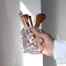crystal gl beads makeup brush holder