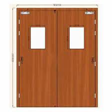 Brown Fire Rated Lead Lined Wooden Door
