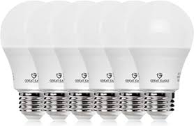 Great Eagle 100w Equivalent Led Light Bulb 1500 Lumens A19 5000k Daylight Non Dimmable 15 Watt Ul Listed 6 Pack Amazon Com