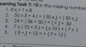 learning task 7 fill in the missing