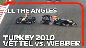 Sebastian vettel 'speechless' after sealing fourth world title in row. Vettel And Webber S Dramatic Collision All The Angles 2010 Turkish Grand Prix Youtube