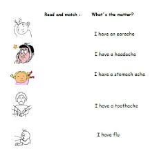 Health vocabulary for ielts words phrases. What S The Matter Illnesses Worksheet