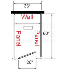 accurate partition free standing stalls