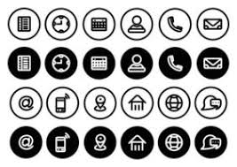contact us icons vector art icons and