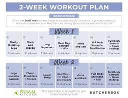 14 day workout plan 30 minute workout