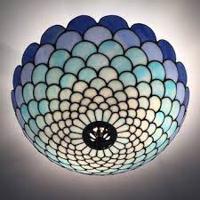 Blue Tiffany Plafond Ceiling Lamp