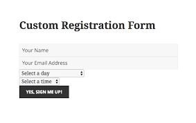 style your custom registration forms