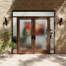 Single Panel Glass Double Front Doors