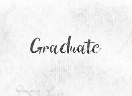 The Word Graduate Concept And Theme Painted In Black Ink On A