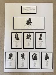 Disney Wedding Table Plan Seating Chart Silhouette Theme Personalised A2 Plan Ebay