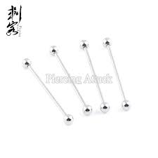 2019 Wholesale 14 Gauge Surgical Steel Extra Long Basic Industrial Barbell Body Piercing Jewelry 32mm 42mm From Ekoo 7 24 Dhgate Com