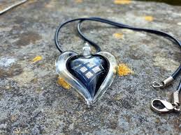 Heart Pendant Necklace Venetian Glass