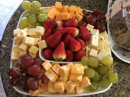 Catering Cubed Cheese Fruit Tray Cheddar Pepperjack