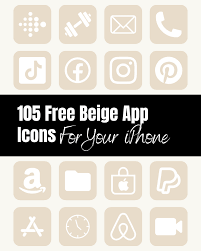 beige app icons for your iphone