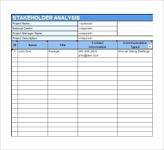 Download By Stakeholder Analysis Template Xls Project Tracker In