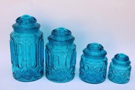 Vintage Four Canister Jars Set Le Smith