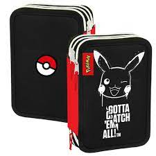 Pokemon Case 3 Zip School 20021/2022 Pikachu Poke Ball Gotta Catch EM All  for sale online