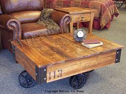 Factory Cart Coffee Table Wooden Coffee