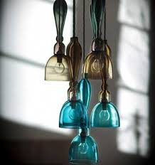 Romantic Interior Decorating With Handmade Colored Glass Lighting Fixtures From Curiousa