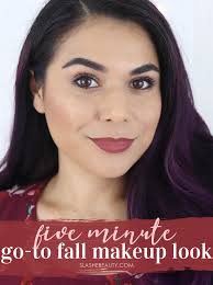 5 minute fall makeup look tutorial