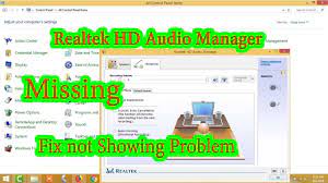 how to fix realtek hd audio manager is