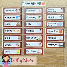 Thanksgiving Word Wall In My World