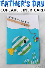 Choose and personalize a free father's day card template from our library of over 200 designs and make your dad feel special in just a few clicks. Cute Diy Father S Day Card Fish Cupcake Liner Craft Feeling Nifty