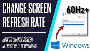 how to change monitor screen refresh