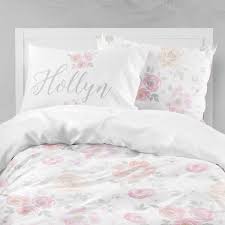 Cotton Duvet Cover With Pastel Love