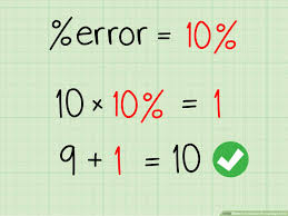 how to calculate percene error 7