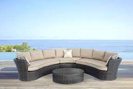 Luxury Outdoor Curved Rattan Sofa Set